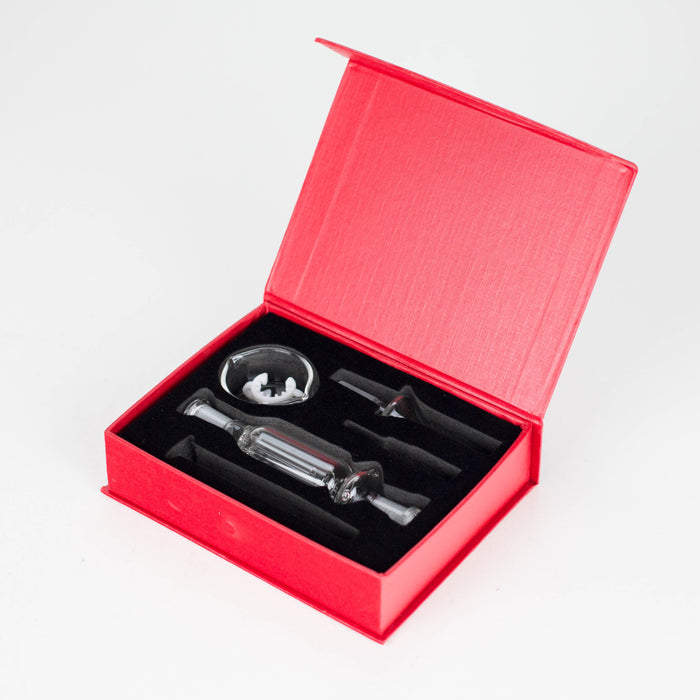 Glass Nectar Collector Kit with Titanium Tip – Complete Set in Premium Red Box Nectar Collector RMG WHOLESALE