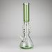 17" Ring Style Beaker Glass Bong – Spiral Neck | Ice Catcher | 14mm Bowl Joint Glass Bong RMG WHOLESALE Green