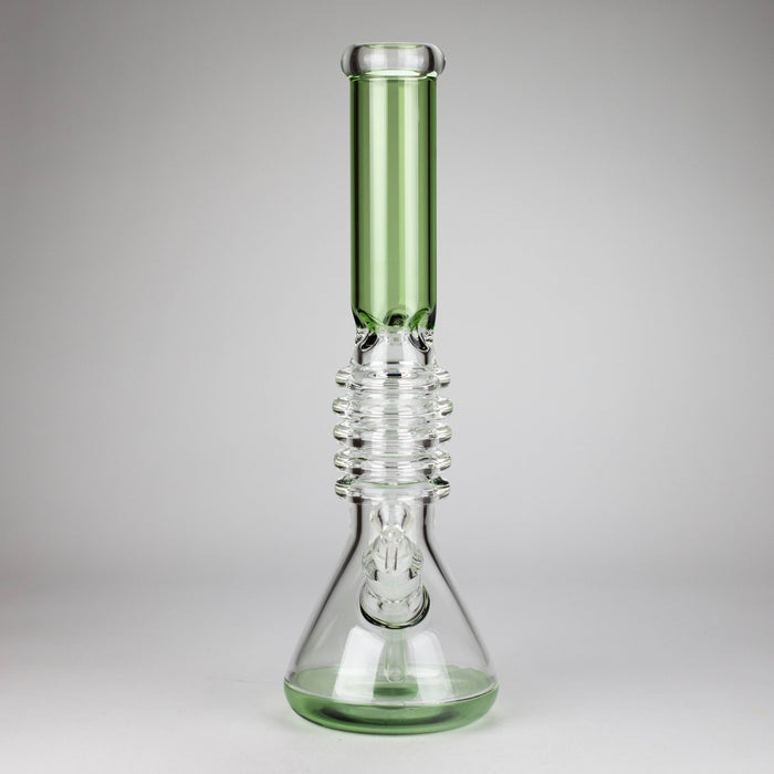 17" Ring Style Beaker Glass Bong – Spiral Neck | Ice Catcher | 14mm Bowl Joint Glass Bong RMG WHOLESALE