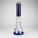 17" Ring Style Beaker Glass Bong – Spiral Neck | Ice Catcher | 14mm Bowl Joint Glass Bong RMG WHOLESALE Blue