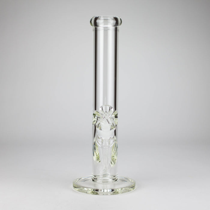 15" Cylindrical Clear Glass Water Pipe – 7mm Thick with Ice Catcher Straight Tube Bong with Wide Base & Deep Bowl Glass Bong RMG WHOLESALE