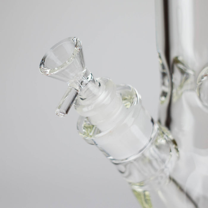 15" Cylindrical Clear Glass Water Pipe – 7mm Thick with Ice Catcher Straight Tube Bong with Wide Base & Deep Bowl Glass Bong RMG WHOLESALE