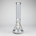 15" Grid Pattern Beaker Bong – Glow in the Dark Glass Bong RMG WHOLESALE