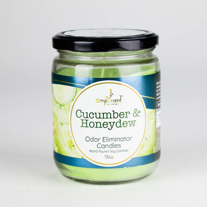 Ampliscent | Candles Odor Eliminator – 13oz Candle Canadian Distributor Cucumber & Honey Dew