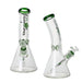 Johnny Green | 12″ 9mm Beaker Bent Neck with Grid Percolator Slide – Green (MJG-007) Glass Bong Canadian Distributor
