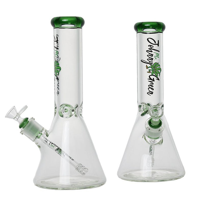 Johnny Green 12″ 9mm Beaker With Elephant Joint With Grid Percolator Slide – Green (MJG-002) Glass Bong Canadian Distributor