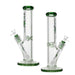 Johnny Green 12″ 9mm Straight Tube with Grid Percolator Slide – Green (MJG-012) Glass Bong Canadian Distributor