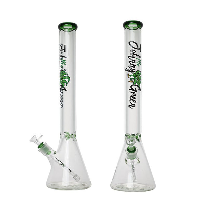 Johnny Green | 20″ 9mm Beaker with Elephant Joint and Grid Percolator Slide – Green (MJG-004) Glass Bong Canadian Distributor