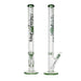 Johnny Green | 24″ 9mm Straight Tube with Grid Percolator Slide – Green (MJG-015) Glass Bong Canadian Distributor