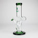 NG | 12" Zong Straight Bong – Colored Base & Slitted Downstem [G1103] Glass Bong High-End Brands Glass GREEN
