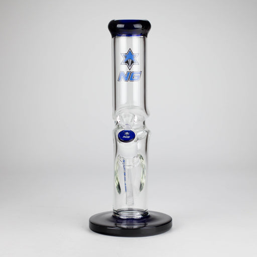 NG | 12" Zong Straight Bong – Colored Base & Slitted Downstem [G1103] Glass Bong High-End Brands Glass