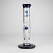 NG | 12" Zong Straight Bong – Colored Base & Slitted Downstem [G1103] Glass Bong High-End Brands Glass