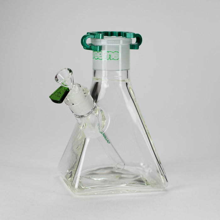Preemo | 8" Pyramid Beaker Base – 7mm Thick Glass DIY Piece [P006] Glass Bong preemo GREEN