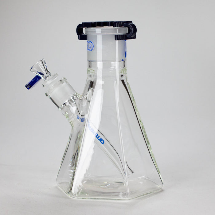 Preemo | 8" Hexagonal Beaker Base – 7mm Thick Geometric Glass [P028] Glass Bong preemo