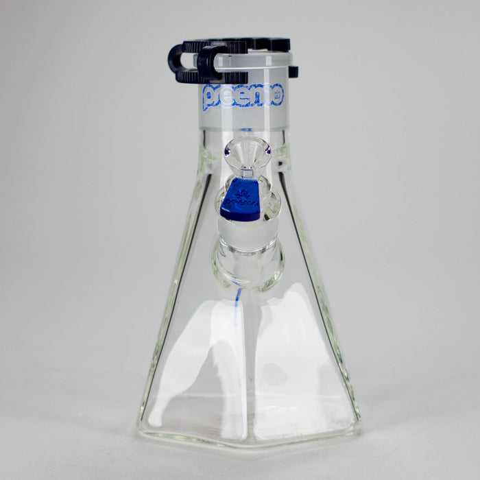 Preemo | 8" Hexagonal Beaker Base – 7mm Thick Geometric Glass [P028] Glass Bong preemo