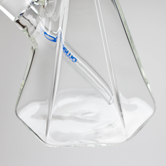Preemo | 8" Hexagonal Beaker Base – 7mm Thick Geometric Glass [P028] Glass Bong preemo