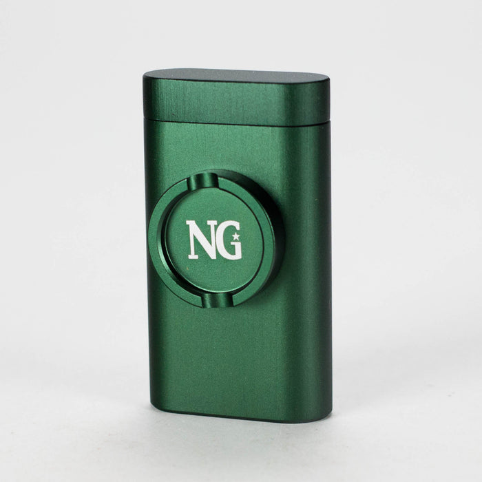 NG - Metal Dugout with Grinder [JC8042] Dugout High-End Brands Glass Green