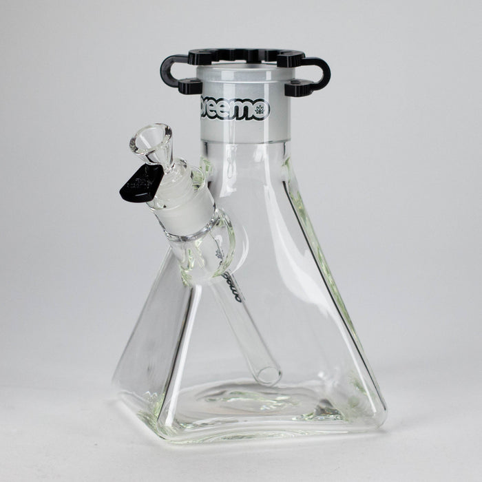 Preemo | 8" Pyramid Beaker Base – 7mm Thick Glass DIY Piece [P006] Glass Bong preemo BLACK
