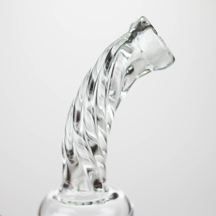 6" Twist Neck Glass Bong with Water Diffuser | 14mm Bowl Joint | Stemless Design Glass Bong Bongzie Smokes