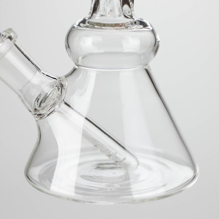 6" Twist Neck Glass Bong with Water Diffuser | 14mm Bowl Joint | Stemless Design Glass Bong Bongzie Smokes