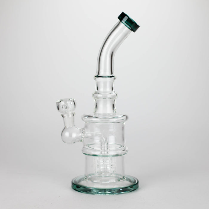 11" Glass Bong with Water Diffuser | 14mm Bowl Joint | Stemless Design Glass Bong Bongzie Smokes
