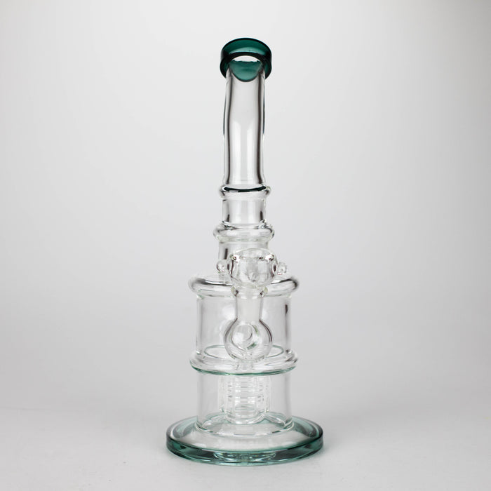 11" Glass Bong with Water Diffuser | 14mm Bowl Joint | Stemless Design Glass Bong Bongzie Smokes
