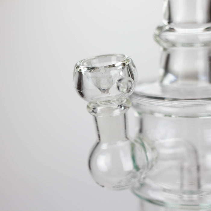 11" Glass Bong with Water Diffuser | 14mm Bowl Joint | Stemless Design Glass Bong Bongzie Smokes