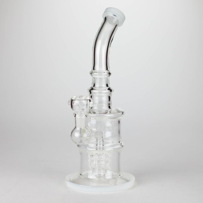 11" Glass Bong with Water Diffuser | 14mm Bowl Joint | Stemless Design