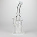 11" Glass Bong with Water Diffuser | 14mm Bowl Joint | Stemless Design Glass Bong Bongzie Smokes White