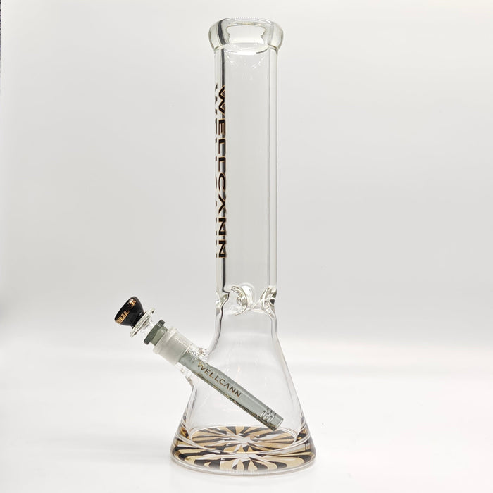 Wellcann | 14" 7mm Psychedelic Thickened Beaker Glass Bong Glass Bong Super Supplys Inc
