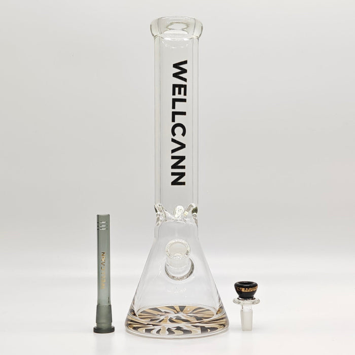Wellcann | 14" 7mm Psychedelic Thickened Beaker Glass Bong Glass Bong Super Supplys Inc