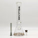 Wellcann | 14" 7mm Psychedelic Thickened Beaker Glass Bong Glass Bong Super Supplys Inc