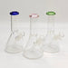 8" Color 4mm Beaker Glass Bong Glass Bong Super Supplys Inc