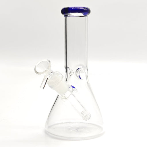 8" Color 4mm Beaker Glass Bong Glass Bong Super Supplys Inc Blue