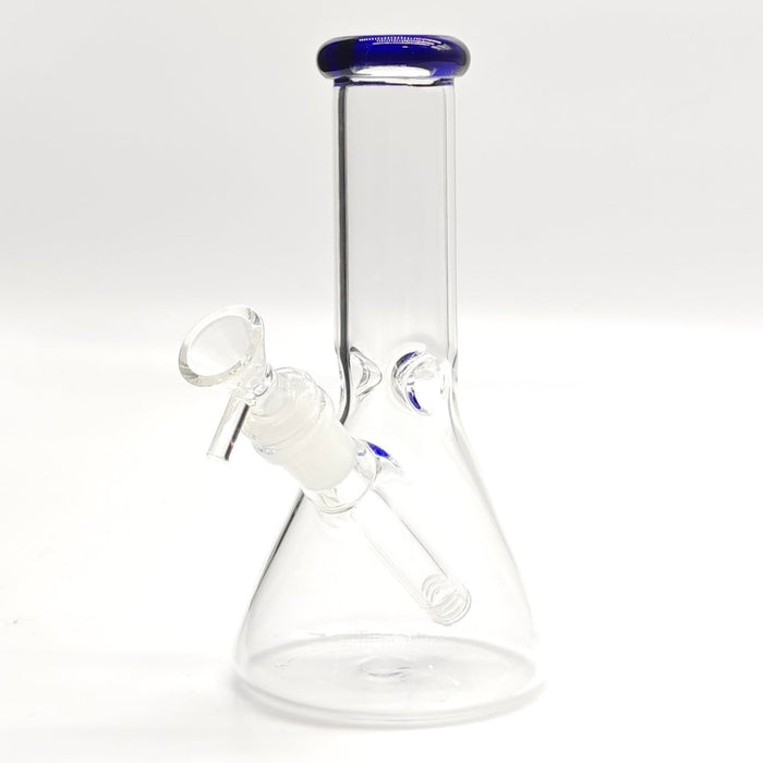 8" Color 4mm Beaker Glass Bong Glass Bong Super Supplys Inc Blue