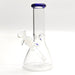 8" Color 4mm Beaker Glass Bong Glass Bong Super Supplys Inc Blue