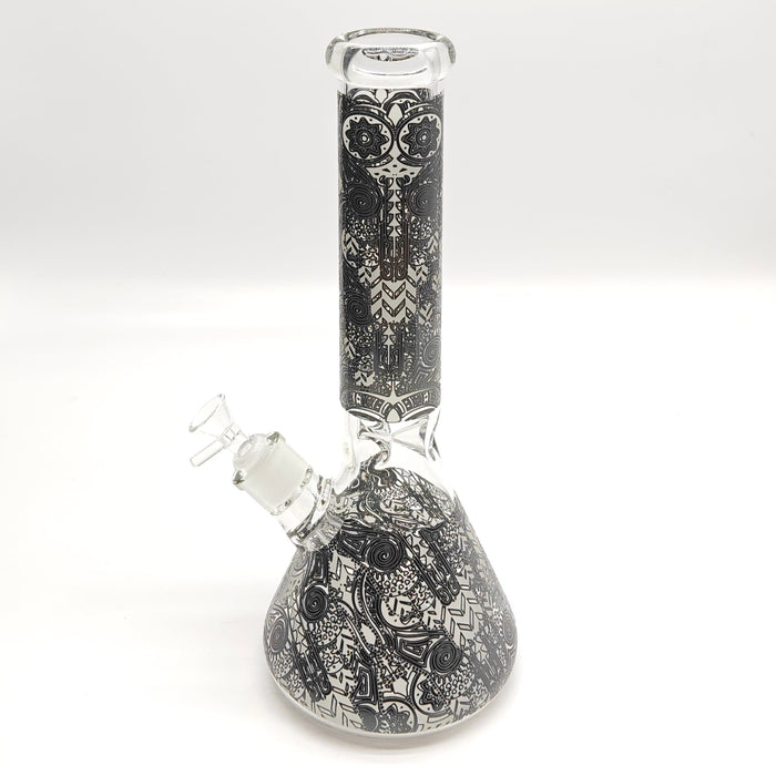 14" Glow in the dark 5mm Beaker Glass Bong Glass Bong Super Supplys Inc