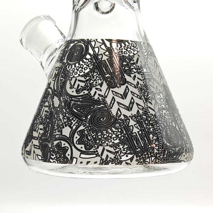14" Glow in the dark 5mm Beaker Glass Bong Glass Bong Super Supplys Inc