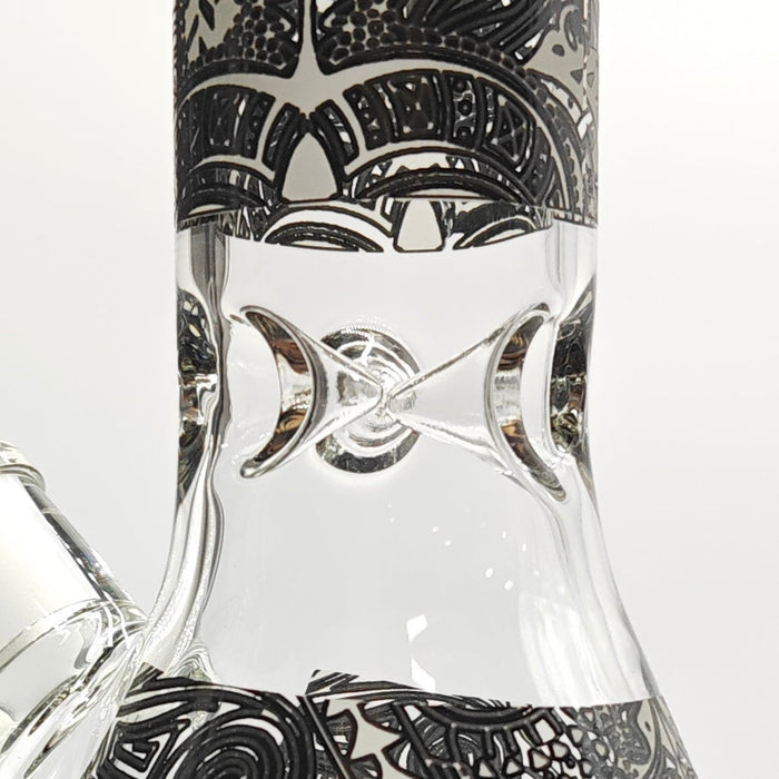 14" Glow in the dark 5mm Beaker Glass Bong Glass Bong Super Supplys Inc