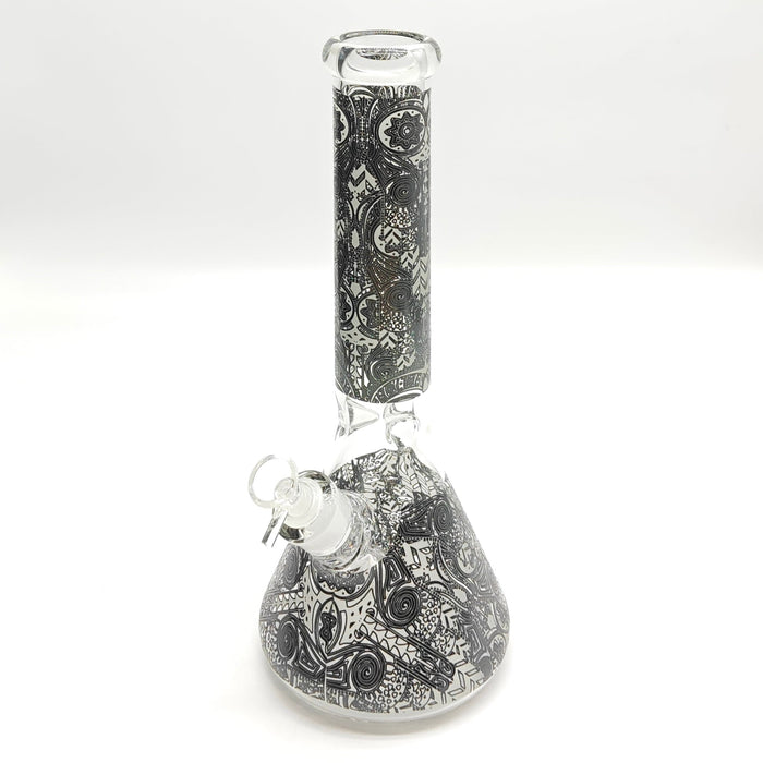 14" Glow in the dark 5mm Beaker Glass Bong Glass Bong Super Supplys Inc D