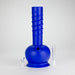 HIT | 12" Silicone Round Water Pipe - with Glass Bowl and Downstem Resin · Silicone · Plastic Bong NIBO Distribution Blue