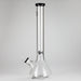 GB | 17" Tall Color Accented Beaker Bong – Slim Straight Tube with Downstem and Bowl Glass Bong RMG WHOLESALE