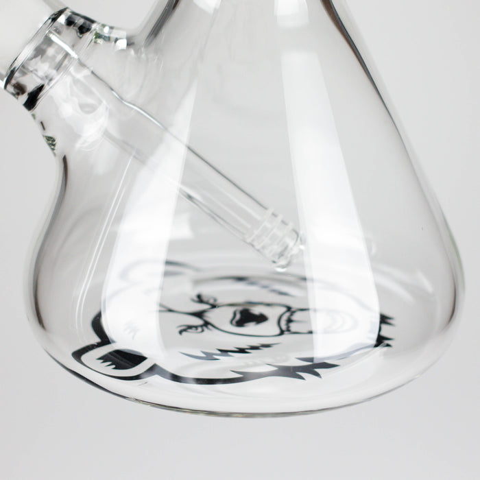 GB | 17" Tall Color Accented Beaker Bong – Slim Straight Tube with Downstem and Bowl Glass Bong RMG WHOLESALE