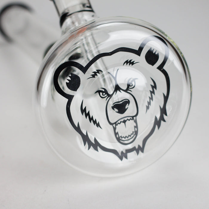 GB | 17" Tall Color Accented Beaker Bong – Slim Straight Tube with Downstem and Bowl Glass Bong RMG WHOLESALE
