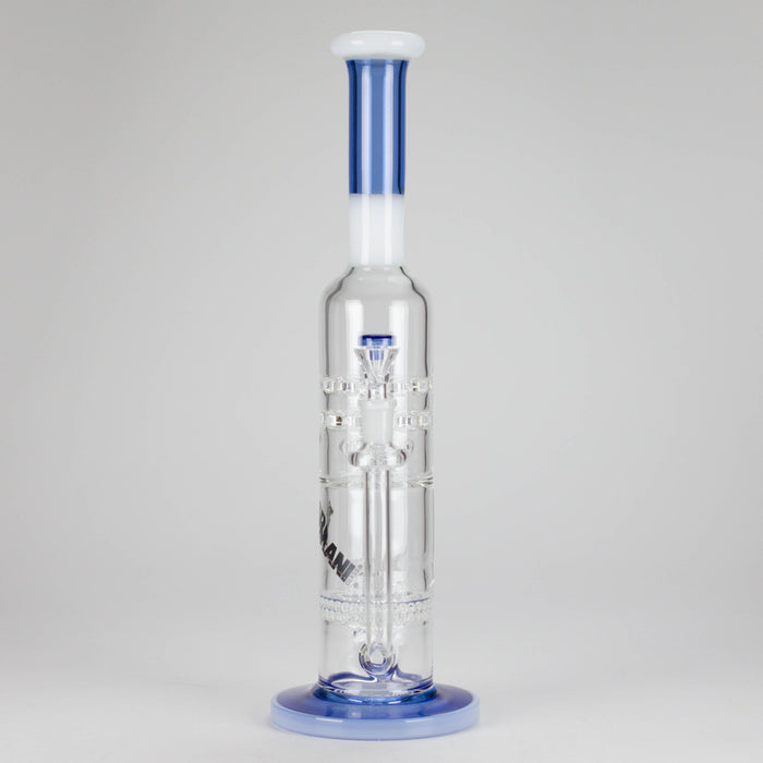 Armani Glass | 16" Double Percolator Bong – Premium Dual-Chamber Water Pipe Glass Bong RMG WHOLESALE