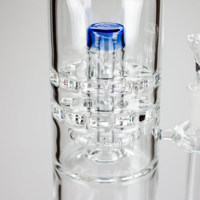 Armani Glass | 16" Double Percolator Bong – Premium Dual-Chamber Water Pipe Glass Bong RMG WHOLESALE