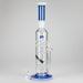 Armani Glass | 16" Double Percolator Bong – Premium Dual-Chamber Water Pipe Glass Bong RMG WHOLESALE Blue
