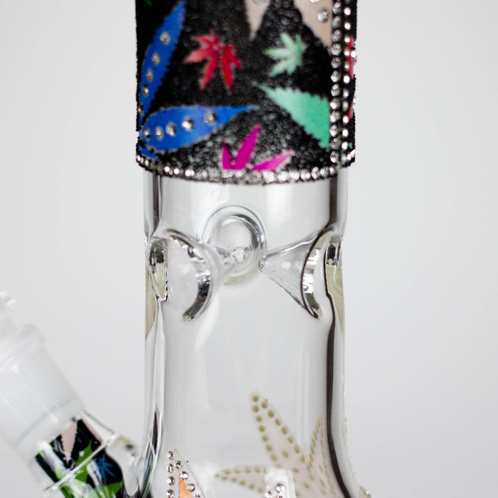 14" Stone works Beaker Base Glass Bling Bong Glass Bong Canadian Distributor