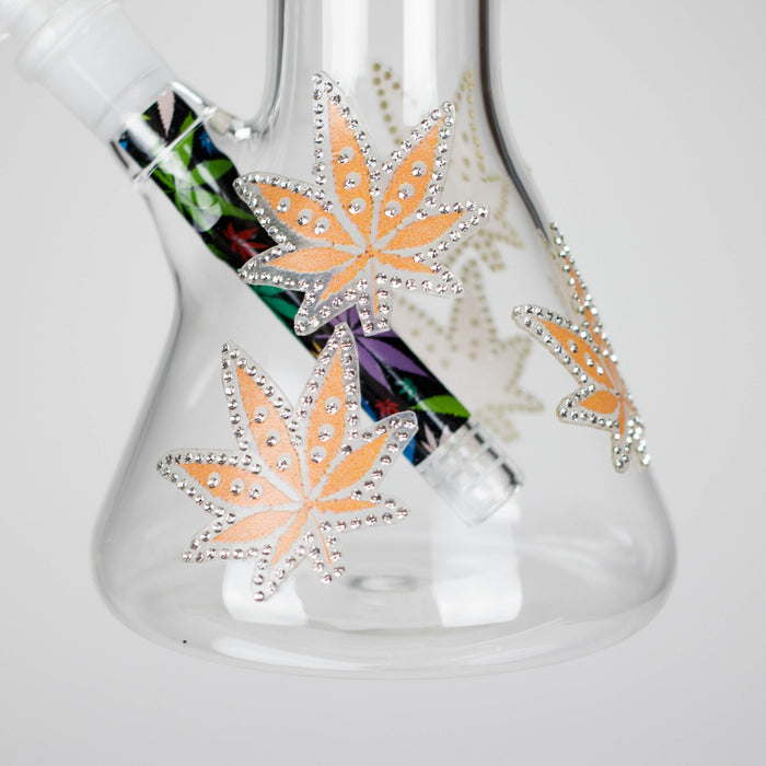 14" Stone works Beaker Base Glass Bling Bong Glass Bong Canadian Distributor