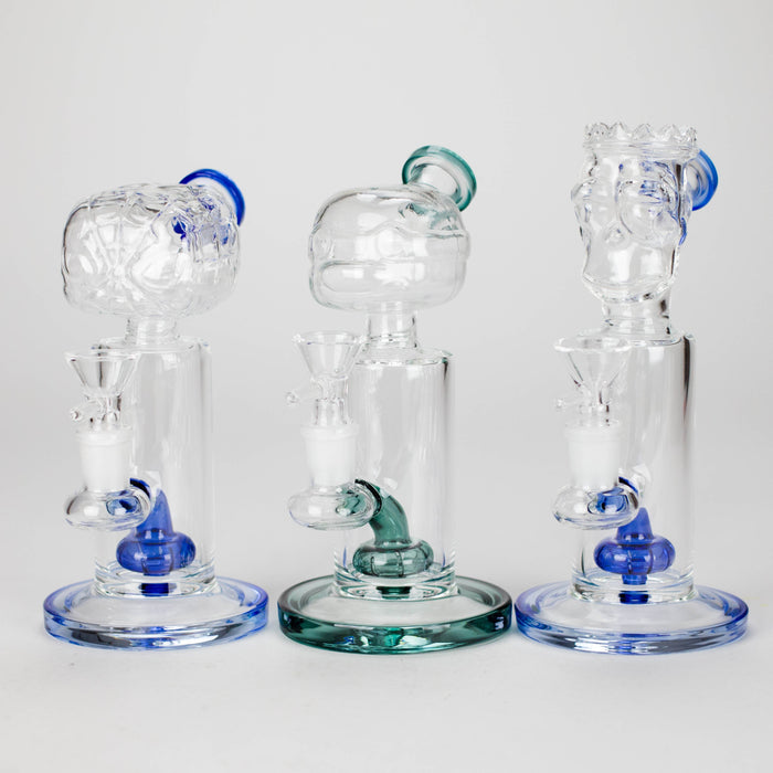 7″ Cartoon Character Glass Water Bong with Diffuser | 14mm Bowl Joint (C802x) Glass Bong Canadian Distributor